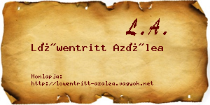 Löwentritt Azálea névjegykártya
